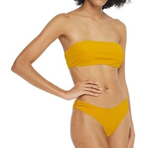 Zimmermann Sculpt Bandeau Mustard Bikini Top